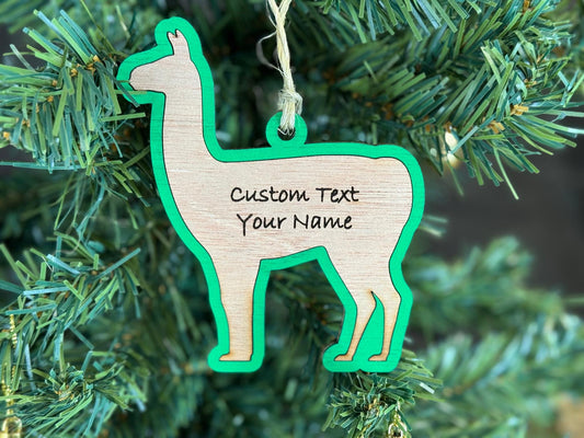 Llama Ornament for Llama Lovers on Christmas. Good for a Thank you Gift, Llama Gift or for Llama Mom