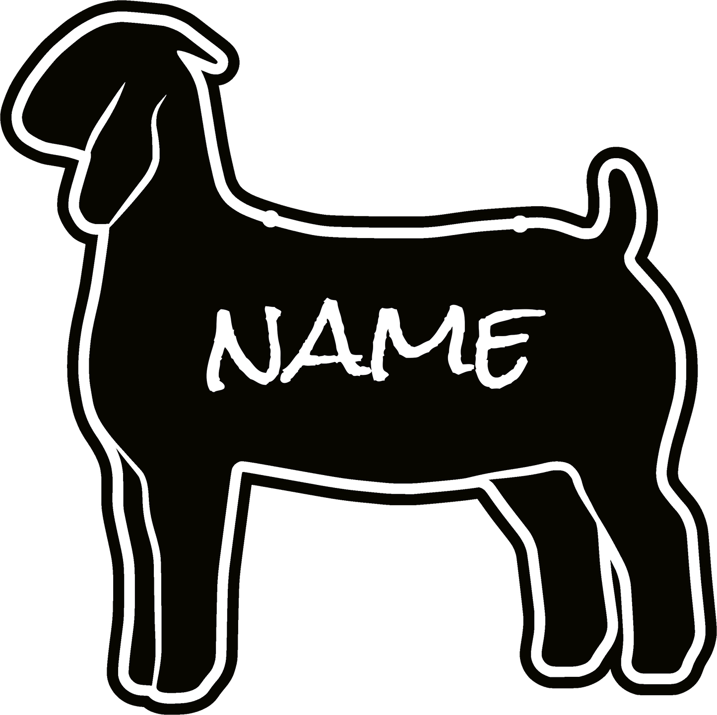 Breeding Doe stall sign made from acrylic plastic customizable