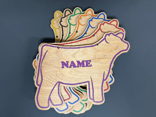 Heifer Stall Sign Customizable Wooden