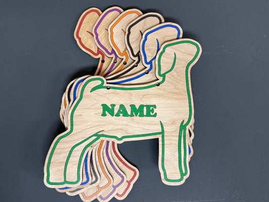 Market Goat Stall sign customizable wooden sign