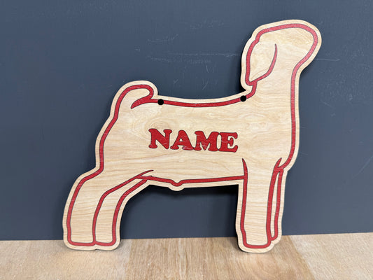 Market Goat Stall sign customizable wooden sign