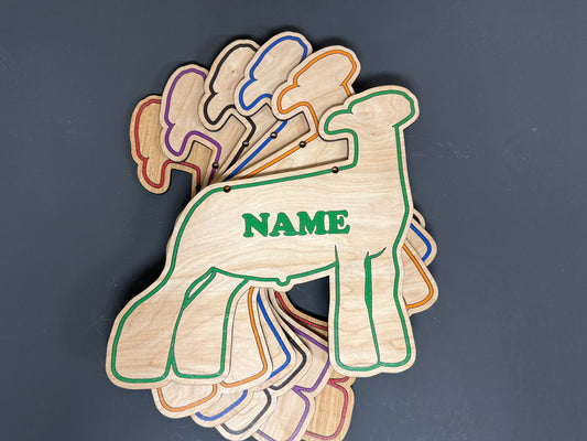 Market Lamb Stall sign customizable wooden sign