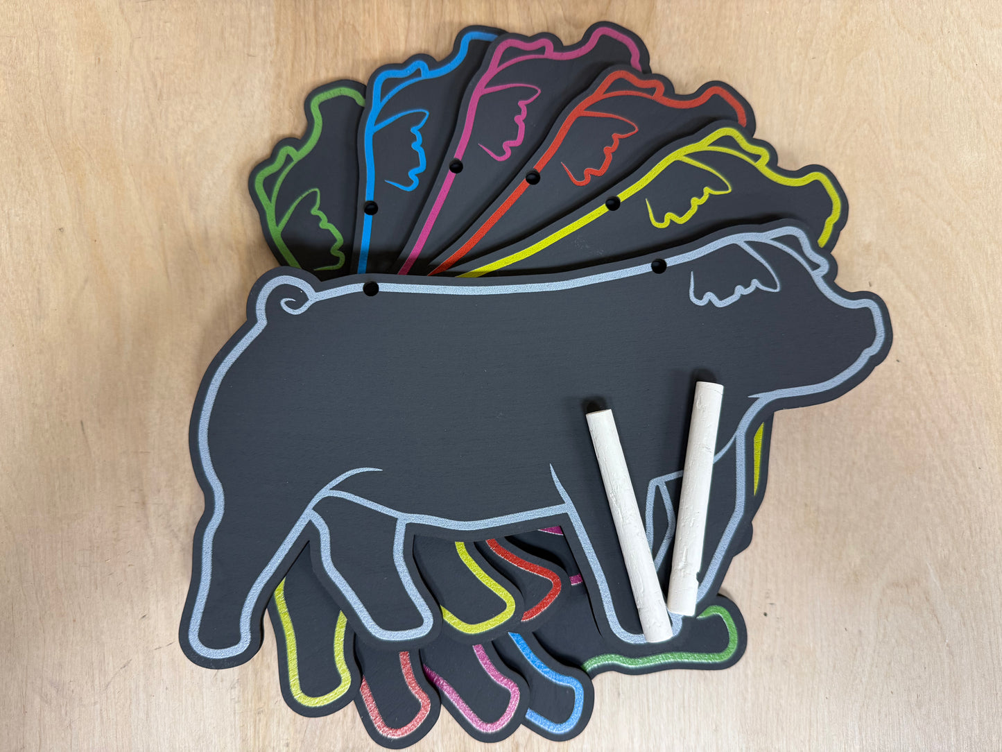 Chalk Duroc Market hog stall sign for livestock shows or county fairs market hog pig barrow