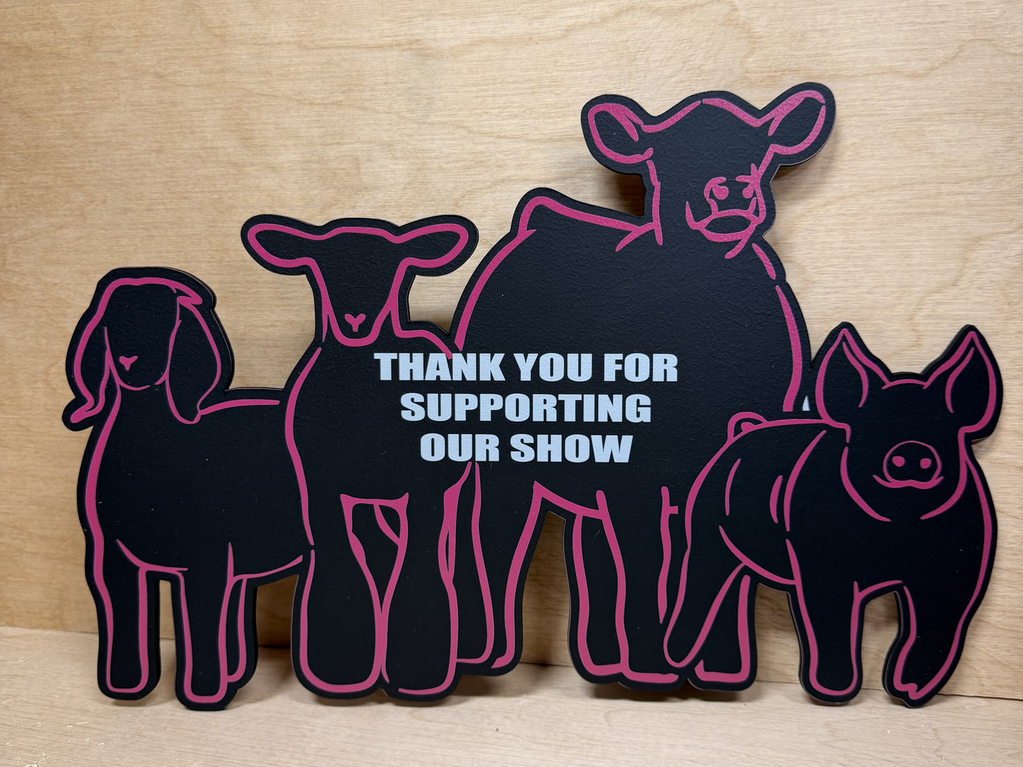 Custom Livestock Thank You Chalkboard Sign—perfect for market animal buyers, show sponsors, or signatures from supporters