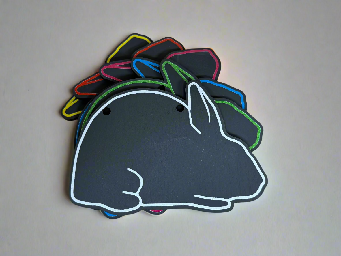 Rabbit Cage Chalkboard Sign - Reusable Wood Show Sign