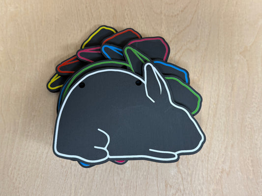 Chalkboard Rabbit Cage sign made from Wood