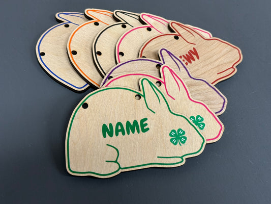 Rabbit Cage sign made from Wood Customizable
