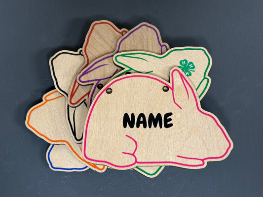 Rabbit Cage sign made from Wood Customizable