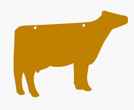 Dairy Cow Cutout: Wood Blank for Farm Stall Sign - 9.5" x 7"