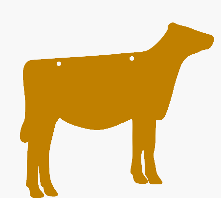 Dairy Feeder Cutout: Wood Blank for Farm Stall Sign - 9.5" x 8.5"