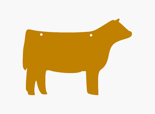 Heifer Cutout: Wood Blank for Farm Stall Sign - 10" x 7"