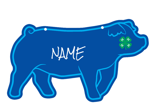 Duroc Pig stall sign made from acrylic plastic