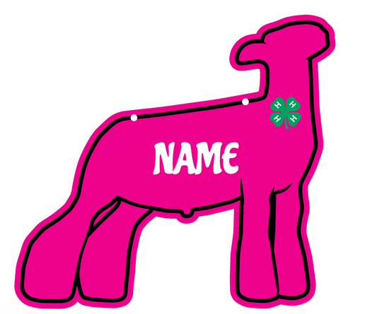 Lamb stall sign made from acrylic plastic customizable