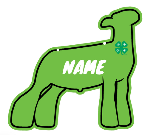 Lamb stall sign made from acrylic plastic customizable