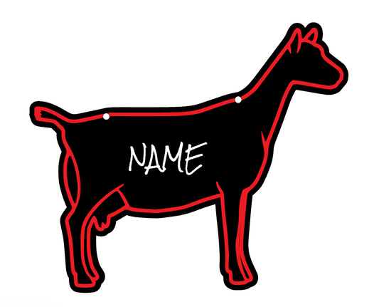 Dairy Goat Nigerian Dwarf or Alpine stall sign made from acrylic plastic
