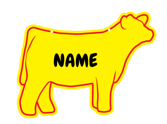 Heifer stall sign made from acrylic plastic