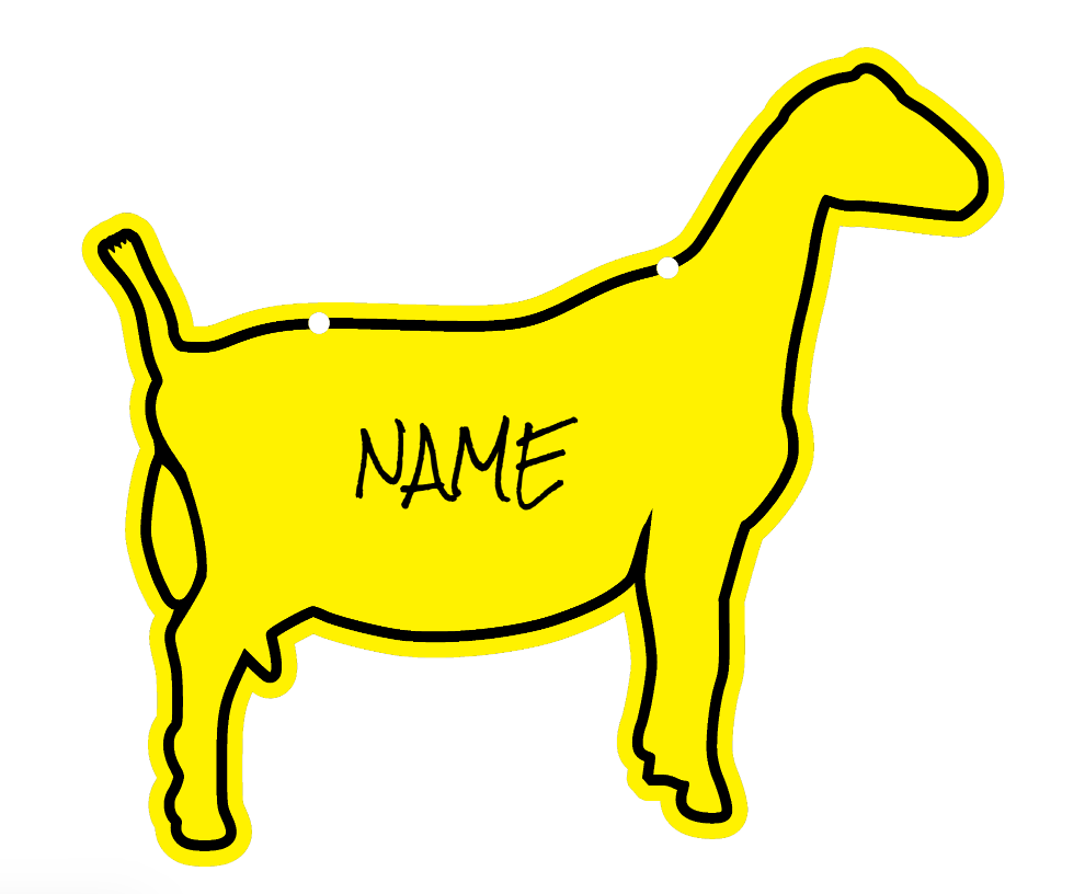 Dairy Goat Lamancha stall sign made from acrylic plastic