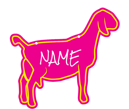 Dairy Goat Nubian stall sign made from acrylic plastic