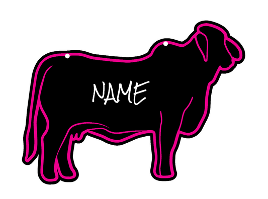 Brahman stall sign made from acrylic plastic customizable