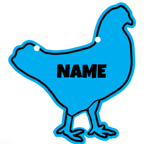 Chicken Cage sign made from acrylic customizable