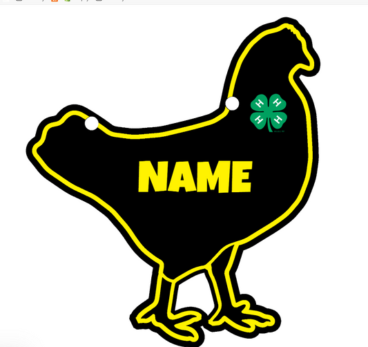 Chicken Cage sign made from acrylic customizable