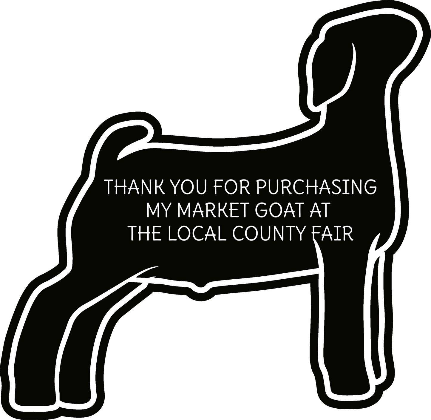 Custom Market Goat Buyer Gift - UV Printed Acrylic Thank You Gift