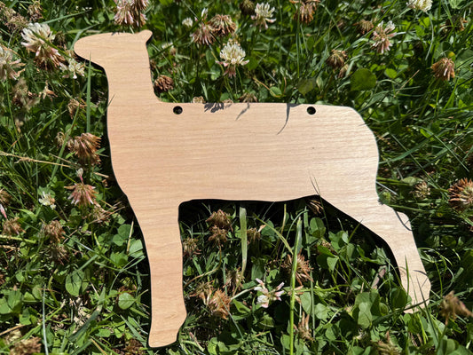 Lamb cutout for signs at fair show, blank lamb for custom sign decorations, market lamb stall sign