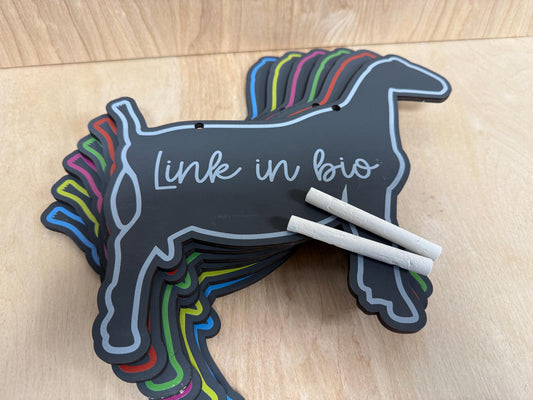 Lamancha chalk stall sign for local shows or county fairs market