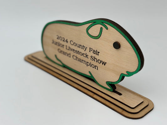 Cavy Show Award for  livestock show expo 4H 4-H Trophy