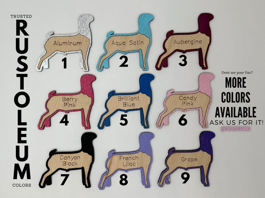 Goat-Pygmy Goat Stall tag or name plate label for fairs and livestock shows