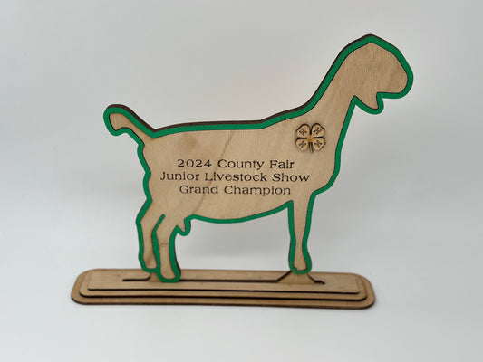 Goat-Nubian Dairy Goat Show Award for livestock show expo 4H 4-H Trophy