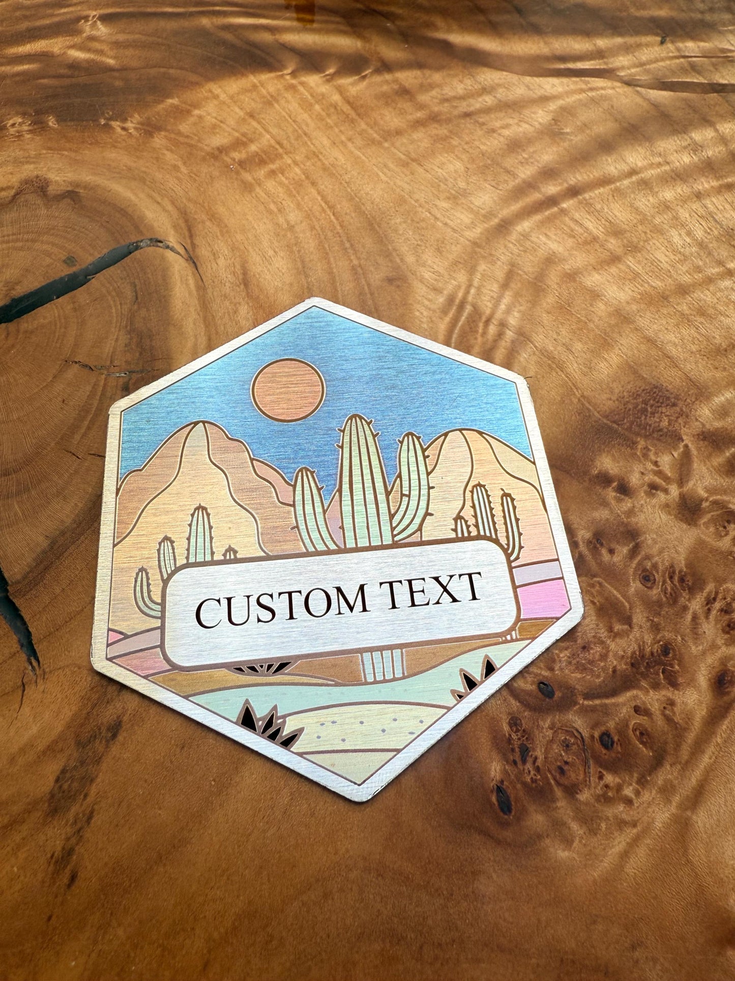 Custom Catan Desert Hex – Stainless Steel Replacement Piece for Settlers of Catan | Personalized Game Gift for Weddings or Housewarming