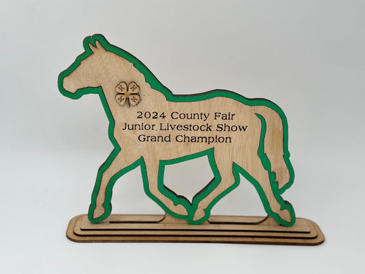 Horse Show Award for  livestock show expo 4H 4-H Trophy