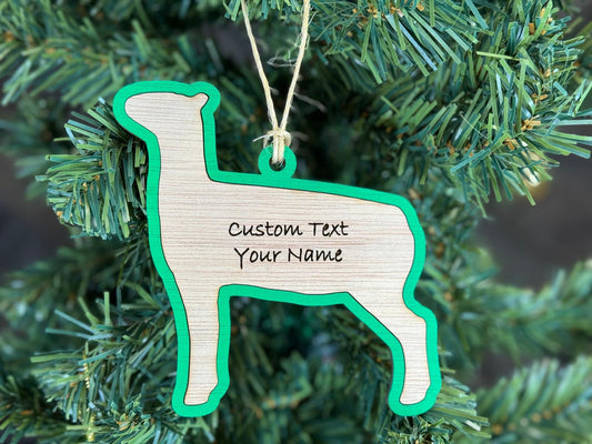 Lamb Ornament for Lamb Lovers on Christmas. Good for a Buyers Gift, Thank you Gifts, Market Lamb Gift or for Lamb Mom