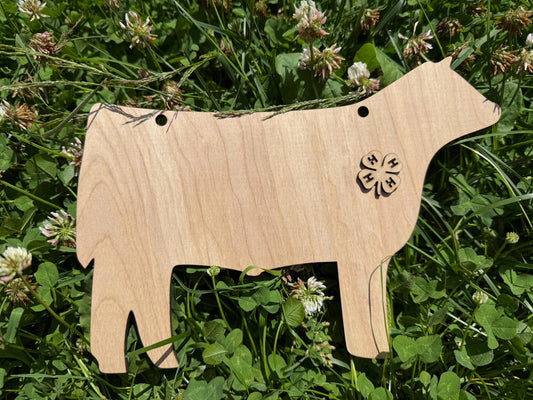 Steer cutout for signs at fair show, blank steer for custom sign decorations, cattle, market steer stall sign