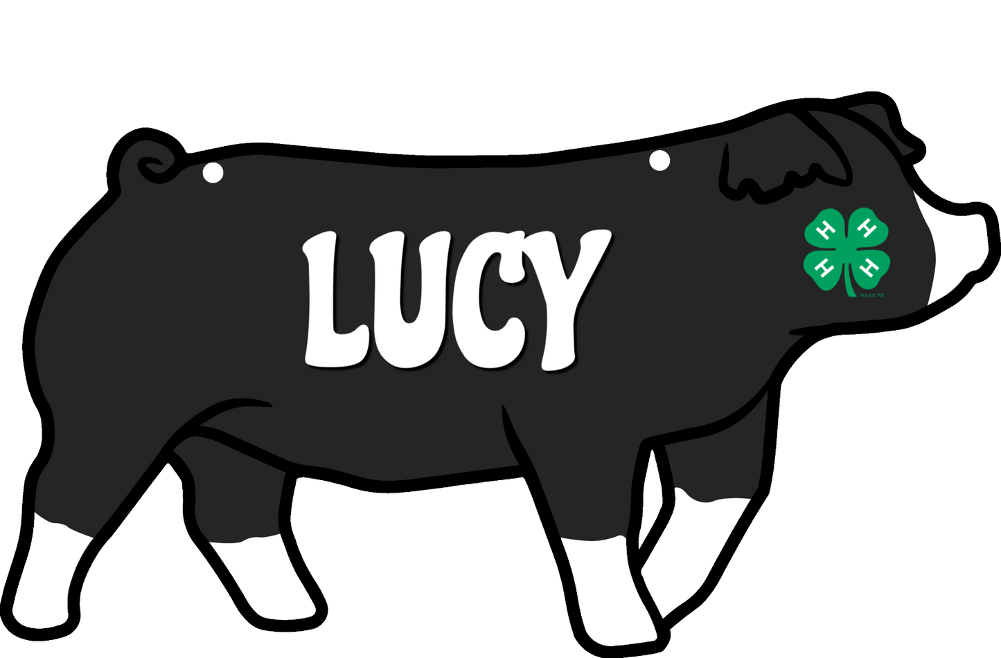 Hog stall sign plastic