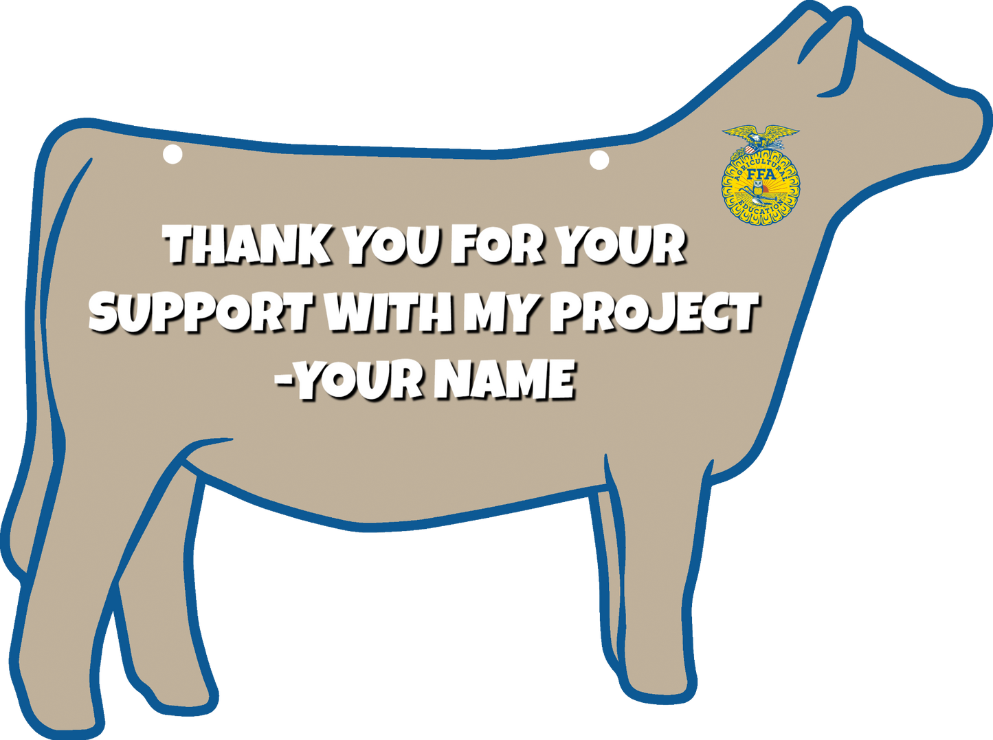 Custom Heifer Stall Sign for livestock shows