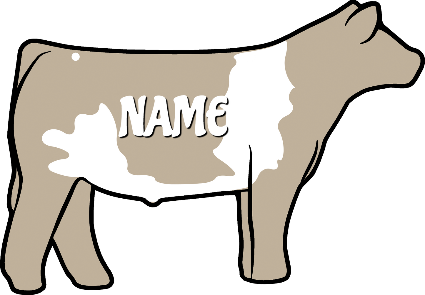 Steer stall sign made from acrylic plastic customizable