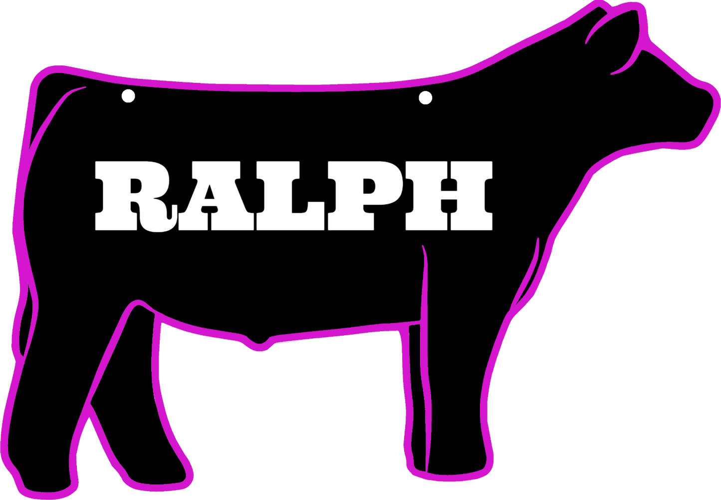 Steer stall sign made from acrylic plastic customizable