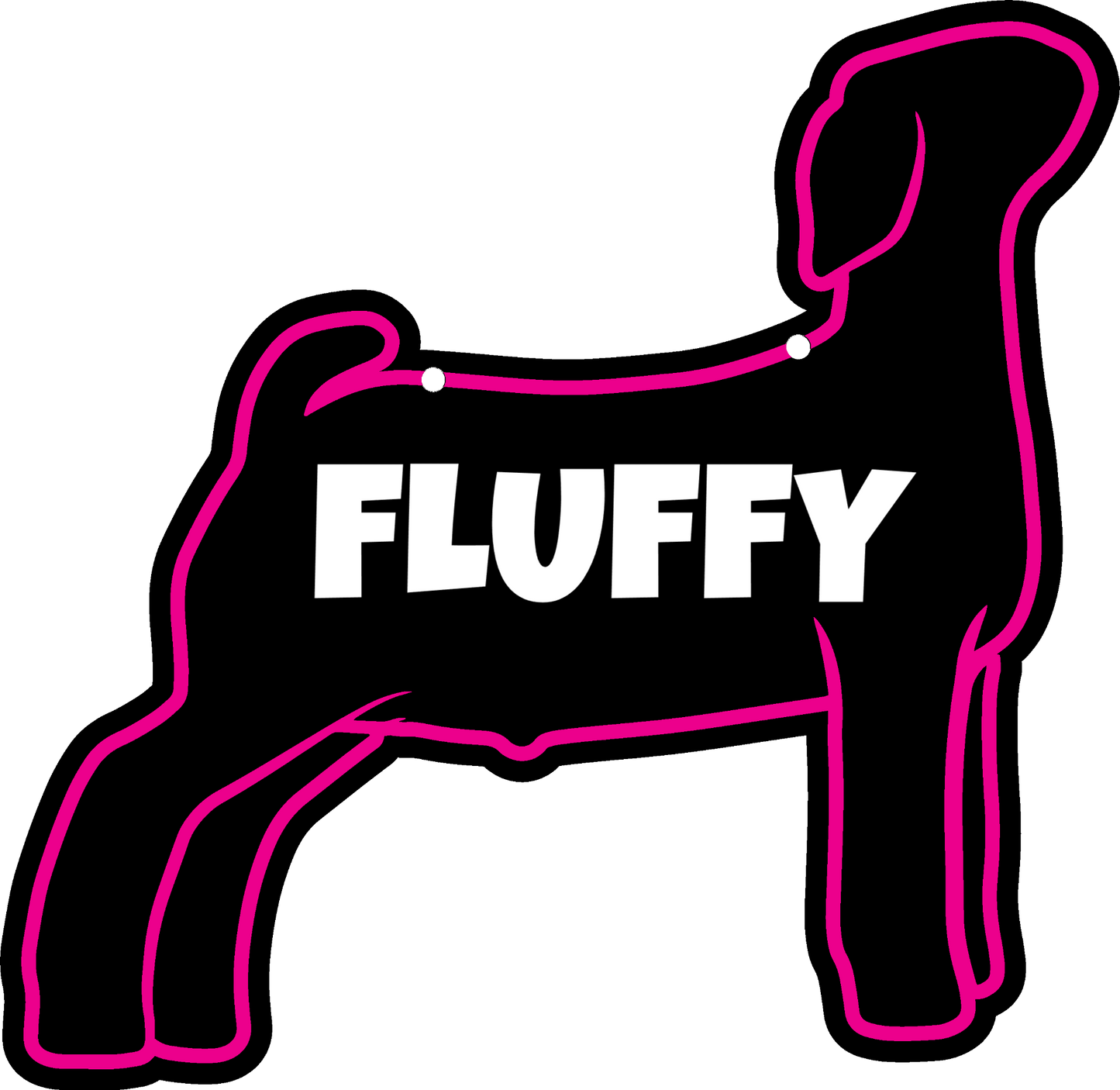 Market Goat stall sign made from acrylic plastic