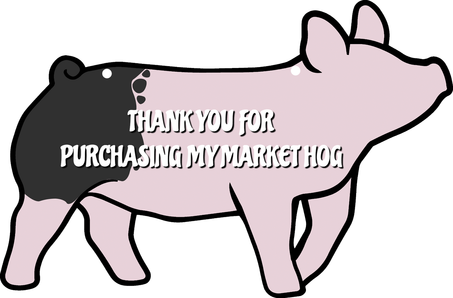 Hog stall sign plastic