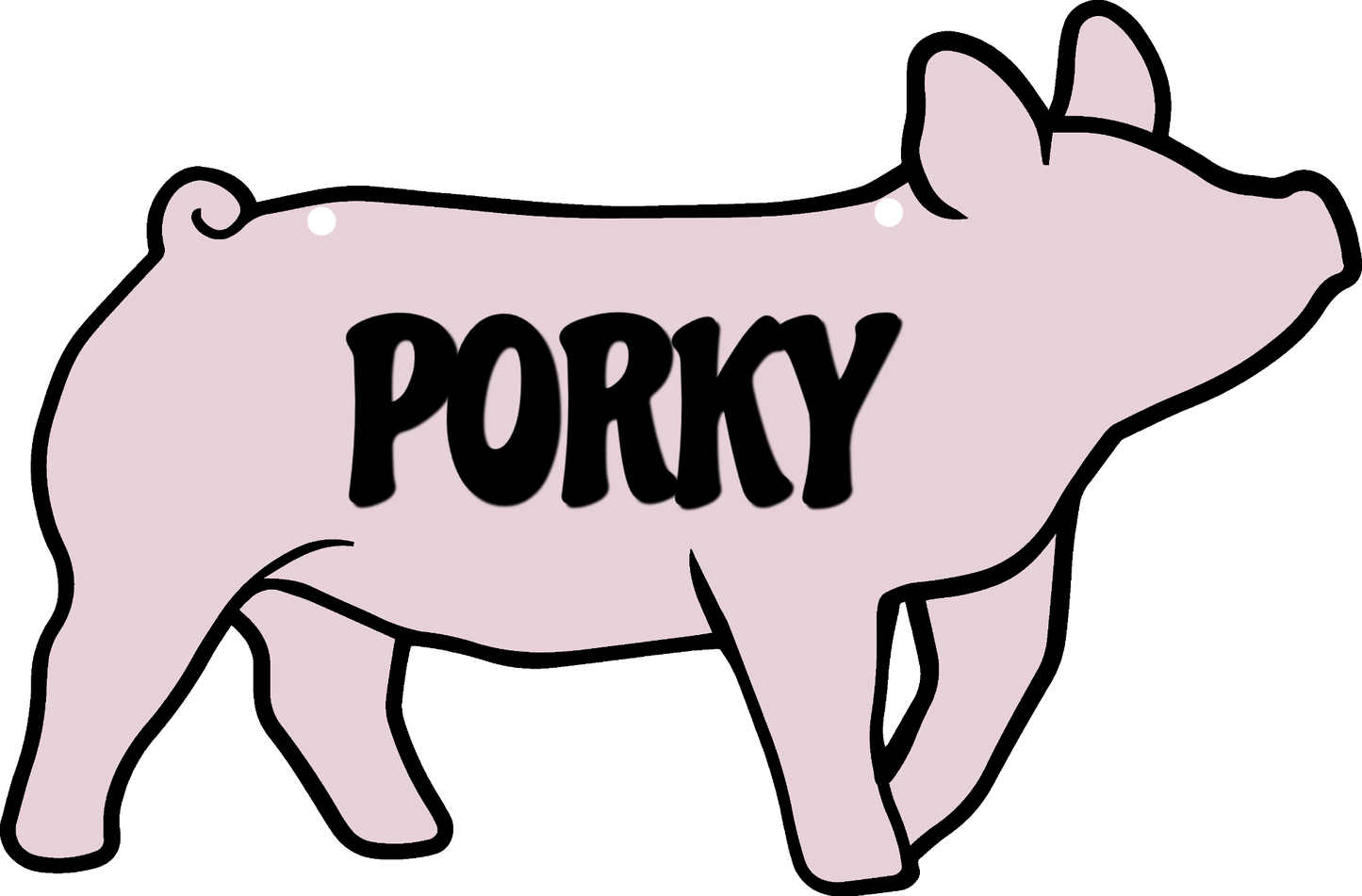 Hog stall sign plastic