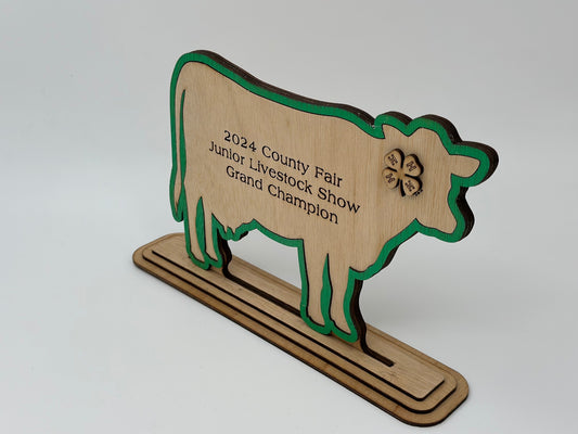 Cattle-Dairy Cow Show Award for  livestock show expo 4H 4-H Trophy Cow Bovine Cattle