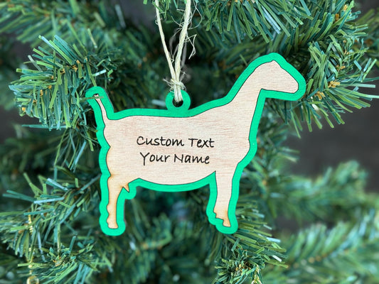 Goat-Lamancha Ornament for Goat Lovers on Christmas. Good for a Buyers Gift, Thank you Gifts, Goat Gift or for Goat Mom