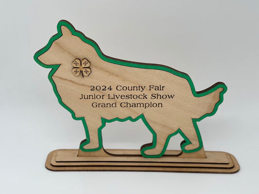 Dog- K9 Show Award for  livestock show expo 4H 4-H Trophy