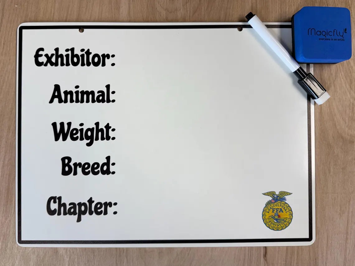 Livestock Show Whiteboard Sign display image