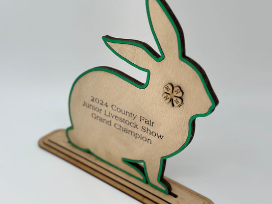 Rabbit Show Trophy: Livestock Award for 4H Expo