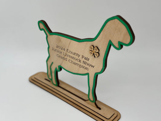 Nubian Dairy Goat Show Trophy: Livestock Expo 4-H Award