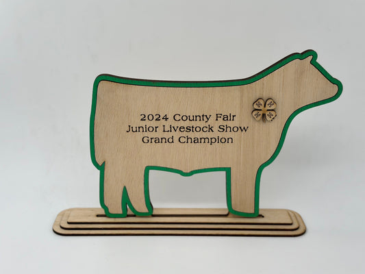 Customizable Market Steer Award: Livestock Show Trophy