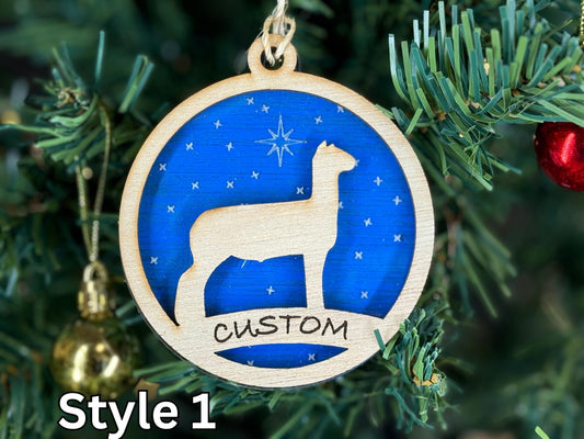 Lamb Christmas Ornament: Rustic Wooden Sheep, 4H Club Gift